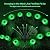 BeHiller Halloween Decorations Outdoor Solar Scary Eyeball Lights,2PACKS 12LED Green Eyeball Swaying Firefly Lights,Waterproof Solar Halloween Path Lights for Yard/Garden/Lawn/Party Decor