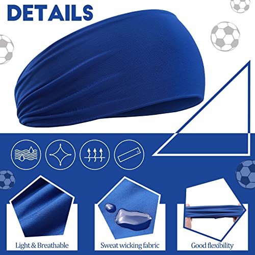 Image of Zhanmai 12 Pieces Boys Headbands 16 Inch Kids Sweatbands, Soft Athletic Sports Head Sweatband Headbands Wicking Elastic Hairband for Girls and Boys
