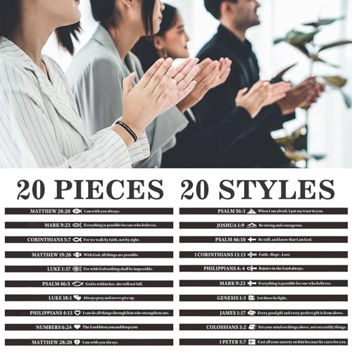 Versets bibliques au poignet : bracelets en silicone chrétiens contre l'anxiété - 3