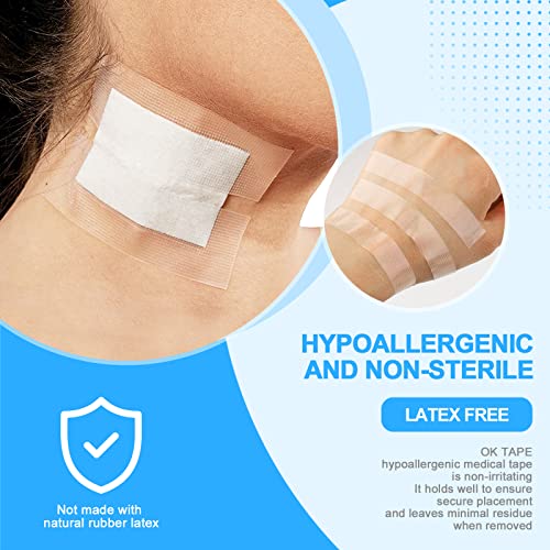 Image of OK TAPE OKPore Transparent Medical Tape (Pack of 24) - First Aid Surgical Tape Hypoallergenic and Breathable for Wound Dressing Care, Latex Free, 0.5in x 10yds | First Aid Surgical Tape Adhesive, Hypoallergenic and Breathable for Wound Dressing Care, Latex Free