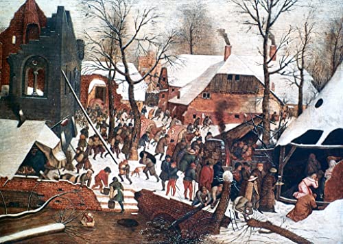 Tableaux poster l'Adoration des mages peinture abstraite Bruegel 60x90cm de lit