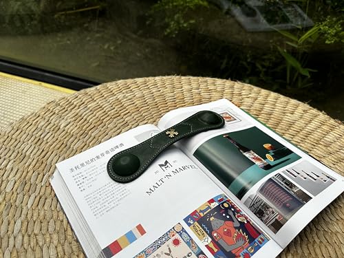 Image of Book Weight Holder Wooden Thumb Book Page Open Weighted Bookmark Corner Reading Accessories Office Desk Decor Executive Gift for Writer Reader(Bookmark Page Holder-Green)
