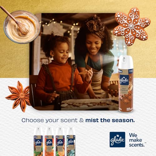 Glade Soft Mist Odor Fighting Aerosol Air Freshener, Cozy Gingerbread, 7.3oz, 6 count - image 6