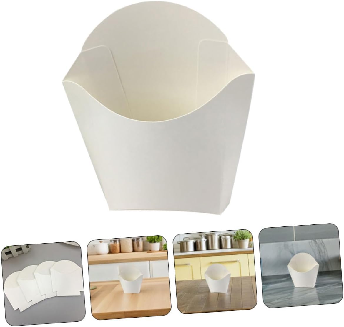 30pcs Multi-function Snack Holder Disposable French Fry Box for Chicken Burgers and Fries Aesthetic Design for Parties and Events