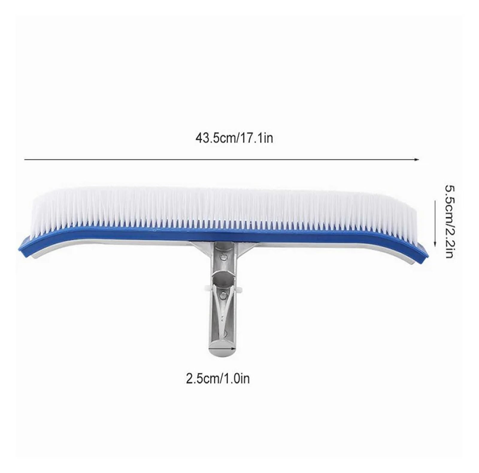 Brosse de Piscine en Nylon et Acier Inoxydable