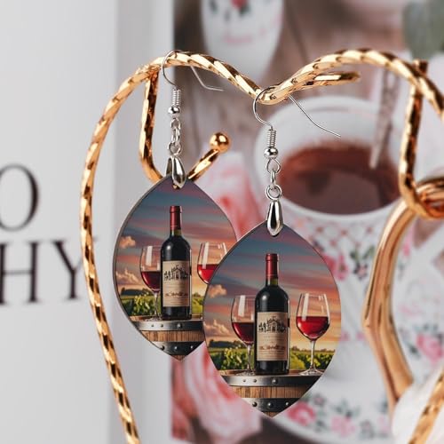 Boucles d'oreilles carlin noir en bois pour fêtes de Noël - 4