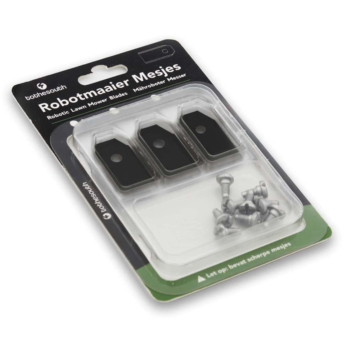 90x To the South® Robot cortacésped Cuchillas Black Coated (Limited Edition) adecuadas para Powerworks - 90 unidades
