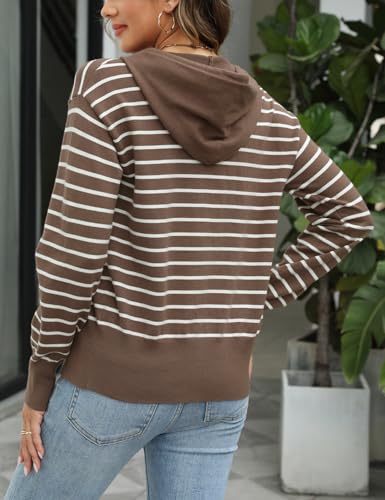 CiCiBird Women’s Striped Cardigan Sweater Lightweight Zip Up Hoodie Cardigans Fall Casual Long Sleeve Tops 20252