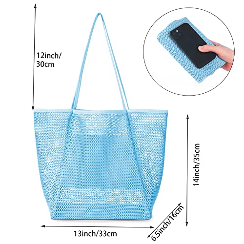 Image of Iioscre Mesh Beach Tote Bags for Womens,Large Causal Beach Hobo Bags for Beach Swimming Pools Beach Essentials