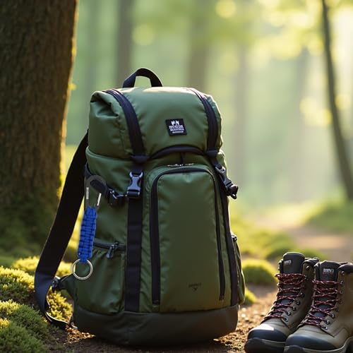 Image of BRAVESHINE Paracord Keychain Carabiner Clip, D Ring Lanyard Hanger Stroller Hook for Water Bottle, Key, Backpacks, Men, Women