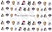 Disney Female Villains Water Nail Art Transfers Stickers Decals - Set of 51 - A1228