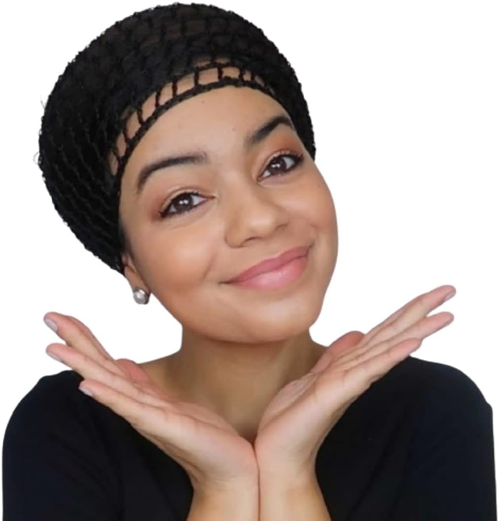 Tubi Wrap or Doobie Cap, One Size Mesh Crochet Wrap Doobie Cap Hat HairNet Knit Snood Women Cover Ornament for Sleeping