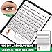 Bodermincer Large Box 200pcs 10D, 8-10-12-14mm Mixed Professional Makeup Individual Cluster Eye Lashes Grafting Fake False Eyelashes (8-10-12-14mm Mixed)
