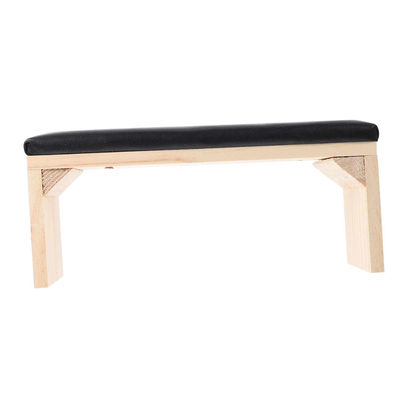Cuscino Poggiapolsi per Manicure in Legno e Cuoio Nero | Supporto per Nail Training e Uso Domestico, Spazio per Lampada e Cleaner, Accessorio Pratico da Salone