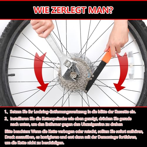 TBoonor Fahrrad Kettenpeitsche mit Zahnkranzabzieher- und Ritzelabzieher – Ansicht 3