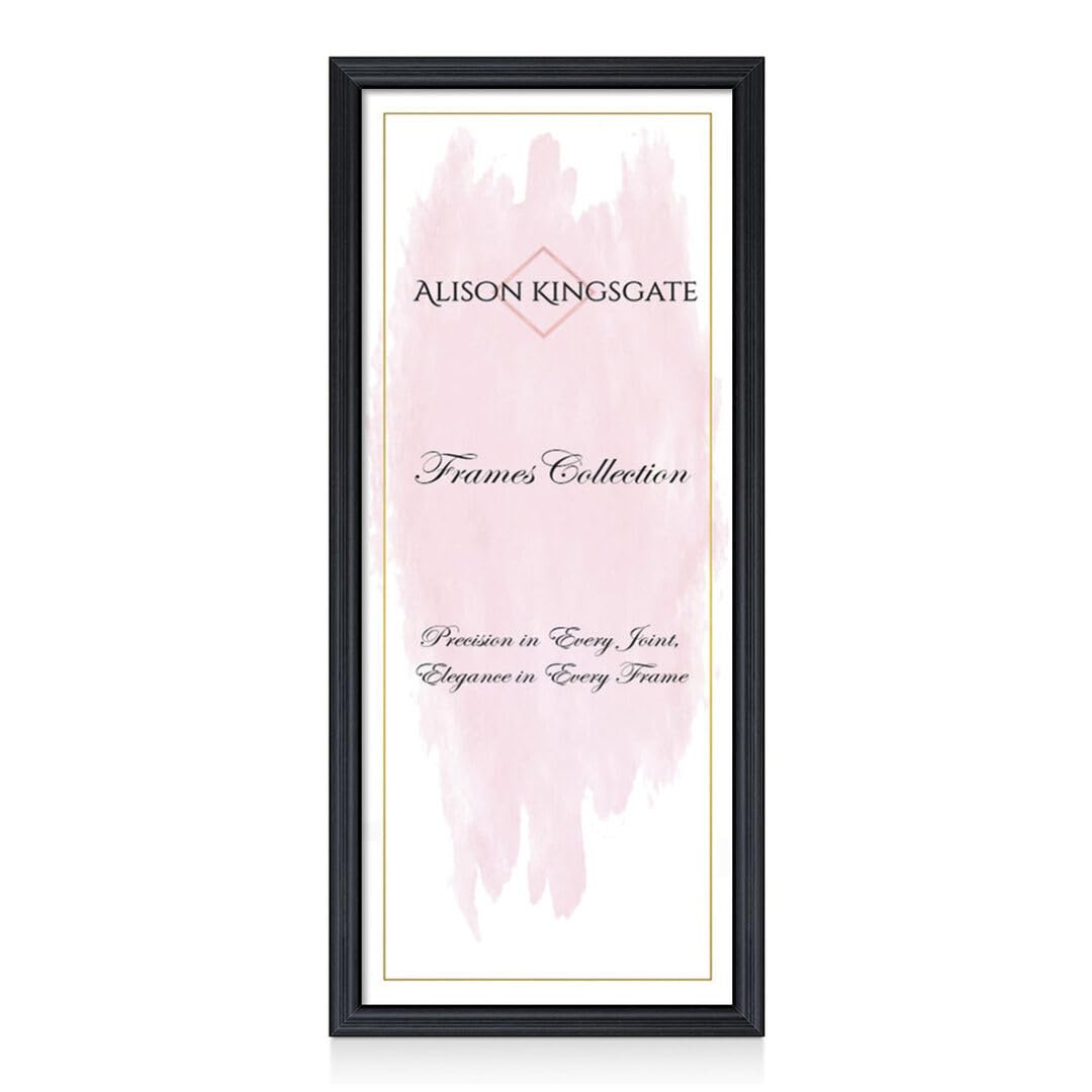 Alison Kingsgate Classic 60X30CM Black Photo Frame-Engineered Wood Picture Frames with Shatterproof Perspex - Ideal for Certificates & Artwork-Wall Mount - Multiple Sizes & Colours Available — image 1