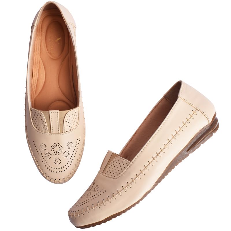 XE Looks Stylish Comfortable Cream Bellies for Women (B0CVDGFRLZ) Amazon Price History, Amazon Price Tracker