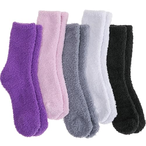 Image of Fuzzy Socks Fluffy Thick Warm Winter Soft Cozy Plush Sleep Home Fleece Cabin Soft House Socks for Women Men