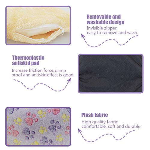 Image of HOMEYA Small Animal Pet Bed, Sleeping House Habitat Nest for Guinea Pig Hamster Hedgehog Rat Chinchilla Hideout Bedding Snuggle Sack Cuddle Cup Cage Accessories with Washable Mat- XL(Purple)