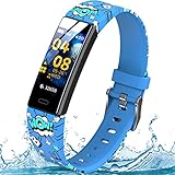YEGKGO Kids Fitness Tracker for Girls and Boys Ages 5-16, IP68 Waterproof Kids Watch with Heart Rate...