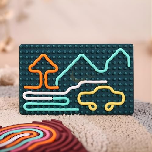 Image of Montessori Silicone Fine Motor Toys for Kids | Silicone Kids Sensory Activity Toys Toy, Fine Motor Skill Learning Educational Toy (Multicolor, 3+ Years)