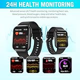 Smart Watches for Men Women (Answer/Make Call), 2.01" HD Screen Fitness Tracker Watch with Blood Pressure/Heart Rate/Sleep Monitor, Smart Watch for Android iOS Phones, IP67 Waterproof Sport Watch - Image 4