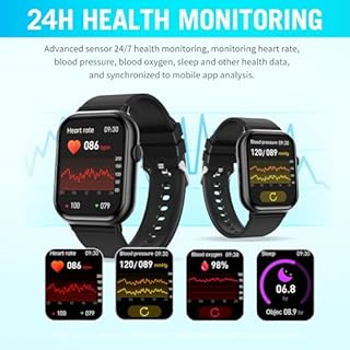 Smart Watches for Men Women (Answer/Make Call), 2.01" HD Screen Fitness Tracker Watch with Blood Pressure/Heart Rate/Sleep Monitor, Smart Watch for Android iOS Phones, IP67 Waterproof Sport Watch