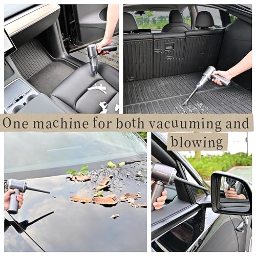 Image of Sharperlife Portable Handheld Vacuum Cordless Cleaner, Rechargeable with 15000Pa Strong Suction for Car, Home and Camping, 30mins Runtime, Lightweight, Eco-Friendly Packaging