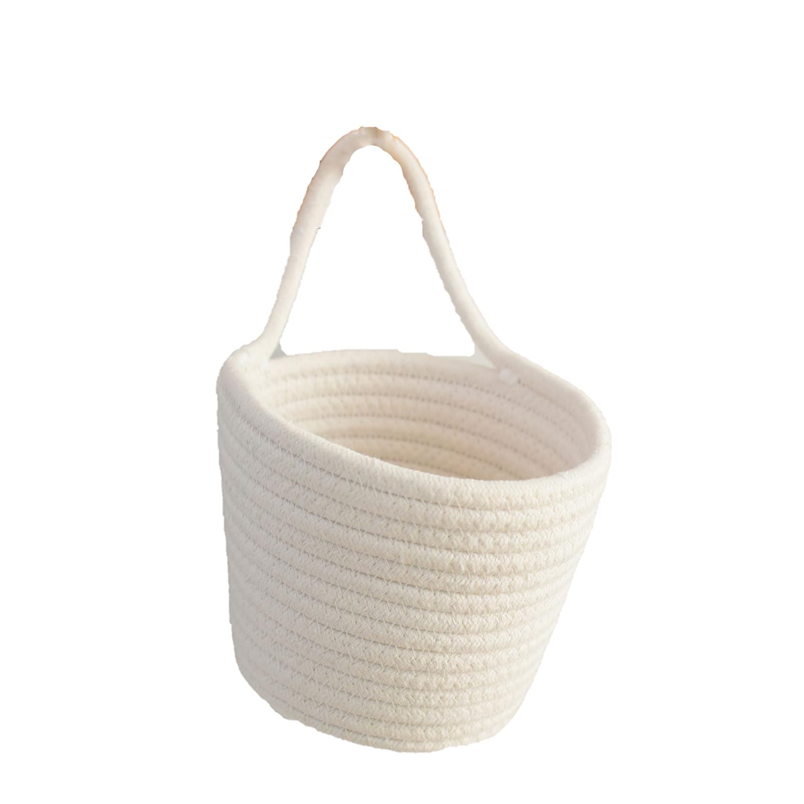Wall Hanging Cosmetics Baskets Kitchen Round Hanging Baskets Handwoven Plant Basket for Vegetable Potato Onion Storage Decorative Cosmetics Basket
