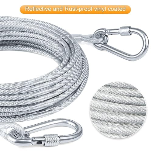 Image of Heavy Duty Steel Wire for Clothes Drying Rope with Hooks | Strong Steel Clothesline for Balcony, Bathroom, Travel & Camping | Rust-Resistant Durable Cloth Line for Indoor & Outdoor Use