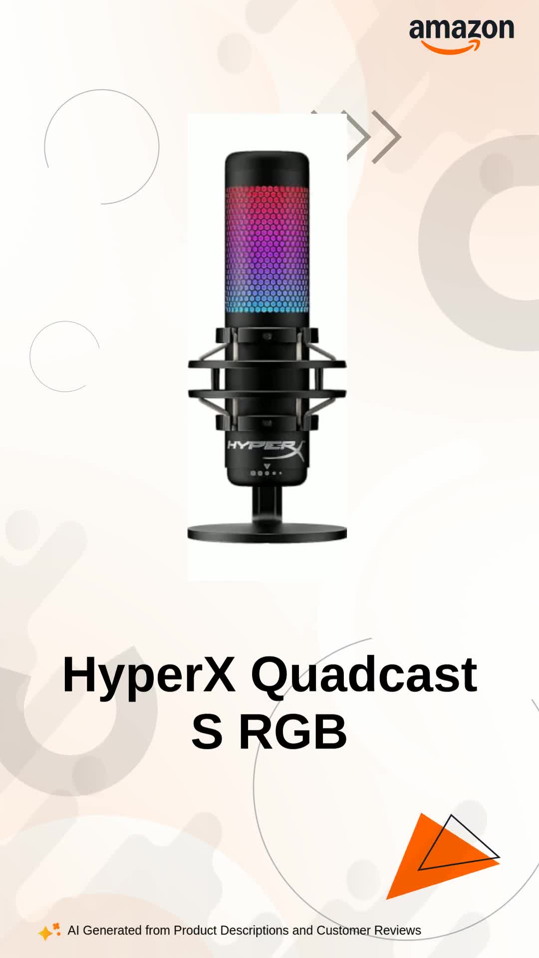 HyperX Quadcast S RGB USB Condenser Omnidirectional Microphone for