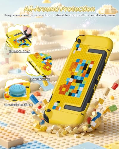 Image of Switch 2 Retro Case Protector, Dockable Cover Shell for Nintendo 2 | Protective Case for Nintendo Switch 2 with Screen Protector and Thump Grip, Hard PC Case Accessories