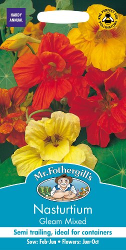 Image of Mr Fothergills - Pictorial Packet - Flower - Nasturtium Gleam Mixed - 30 Seeds