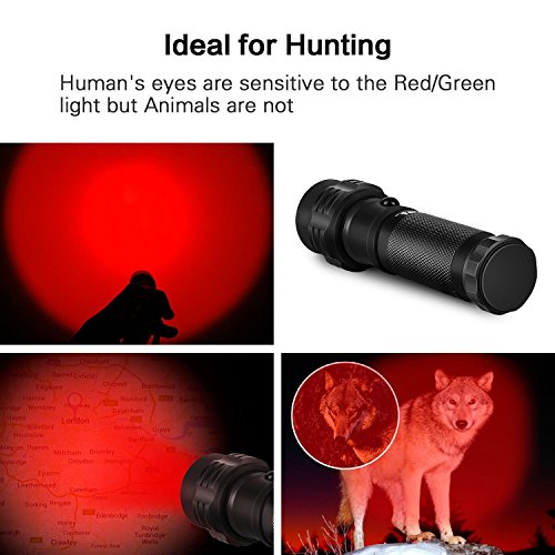 Bestsun Multicolor Flashlight Red Green And White Led Light Ipx7 Waterproof 3 Modes Tri-Color Road Signal Torch For Night Vision Hunting Walking Reading #TOP5