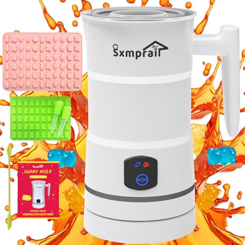 Image of Gummy Maker Machine, Oil Infused Gummy Candy Maker, DIY Edible Gummy, Jelly & Pudding, Gummy Making Kit, , Include 1 Bear Mold, 1 Fruit Mold, 2 Dropper &1 Mixing Stick 5-Years Free Replacement (White)
