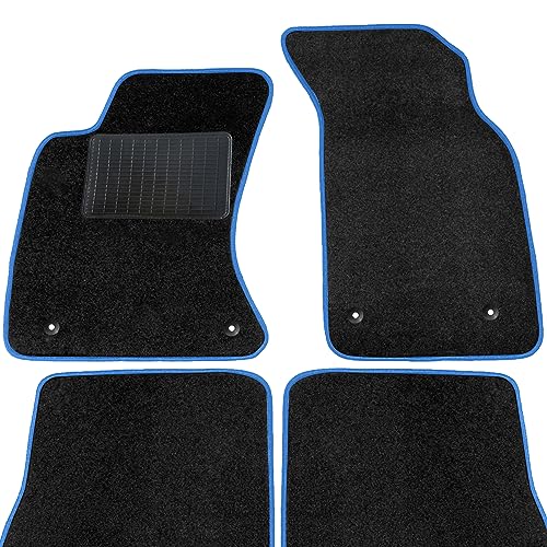 moto-MOLTICO Fußmatten Auto Velours Autoteppiche Schwarz Automatten Set 4-teilig passend für Audi...