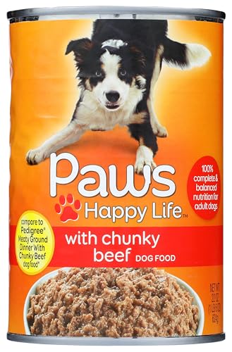 Paws Happy Life, Happy Life with Chunky Beef, 22 Ounce