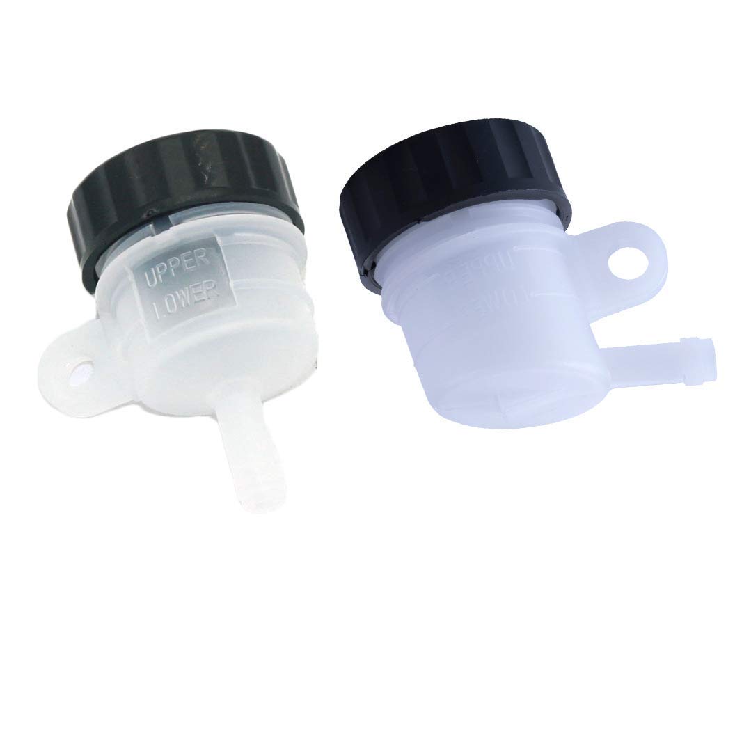 Namvo 6Pcs Ricambi per moto Serbatoio del freno universale Bottiglie di fluido anteriore Coppe dell'olio Cilindro principale del motociclo, testa obliqua