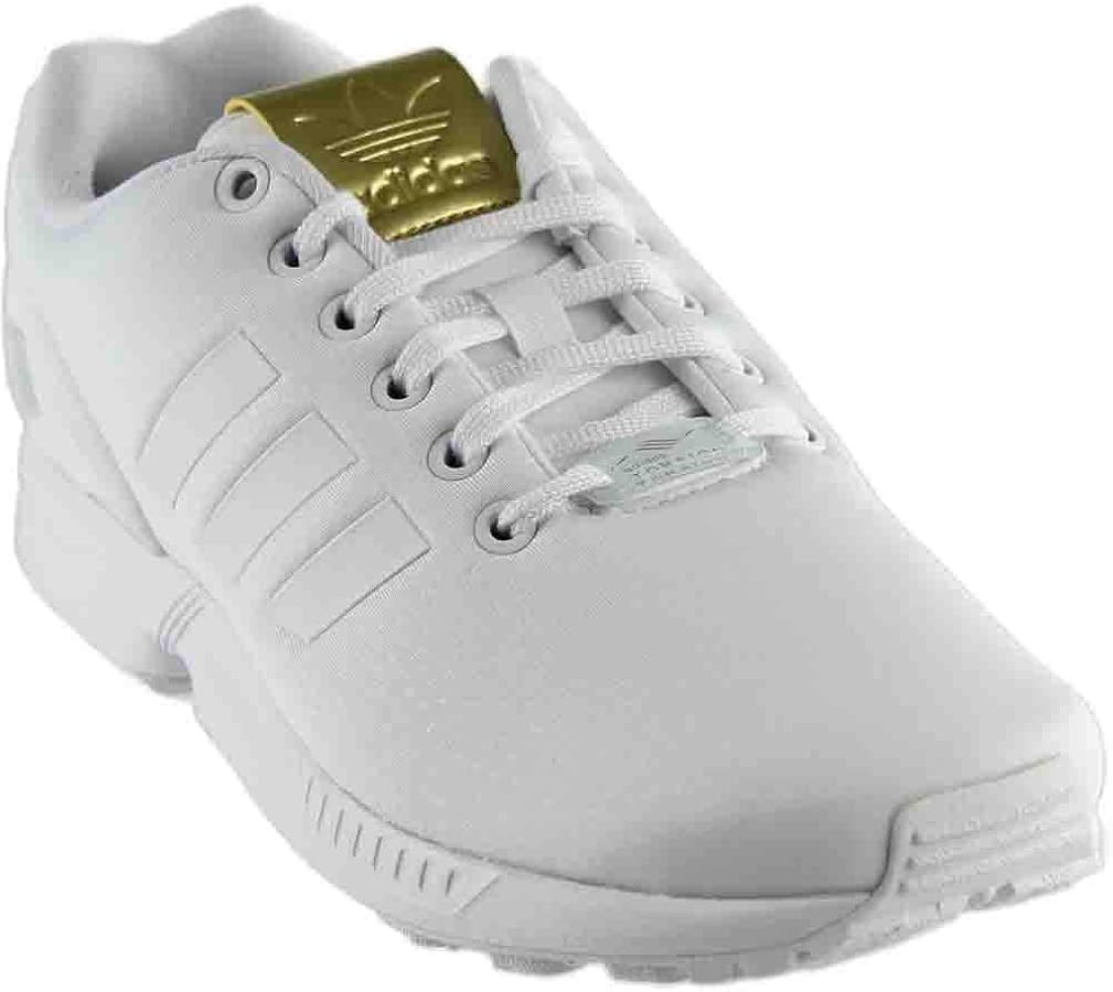 adidas Originals Women s Zx Flux W Running Shoes White Metallic Gold Amazon Fashion