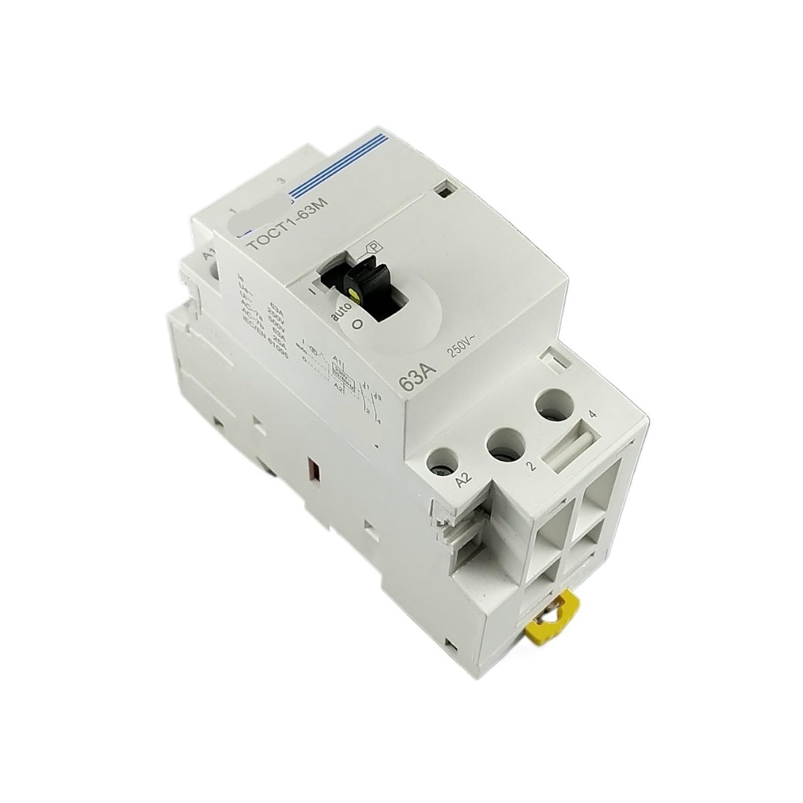 Stycznik modułowy AC do użytku domowego na szynie DIN 2P 63A 220V/230V 50/60 Hz z ręcznym przełącznikiem sterującym, 1 szt. (2NO)