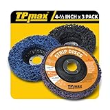 115mm 4.5 Inch Strip Discs Stripping Discs Rust Remover Wheel Remove Paint and Oxidation Poly Strip Wheel Disc Abrasive Angle Grinding Wheel - 3 Pack(Purple/Blue/Black)
