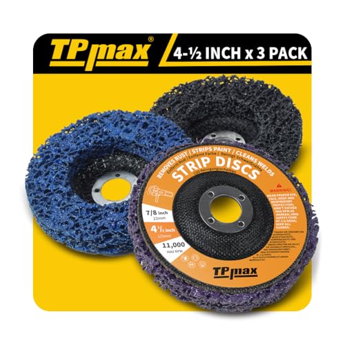 3 Pièces Disques de Nettoyage 115 mm, Dérouillant Disque Abrasif pour Meuleuse d'Angle, CSD Disque pour Métal, Pierre, Bois et Plastique