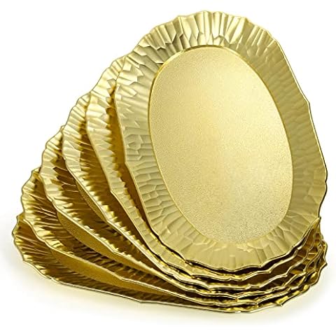 AVLA 6 Pack Gold Serving Platter Set Cover