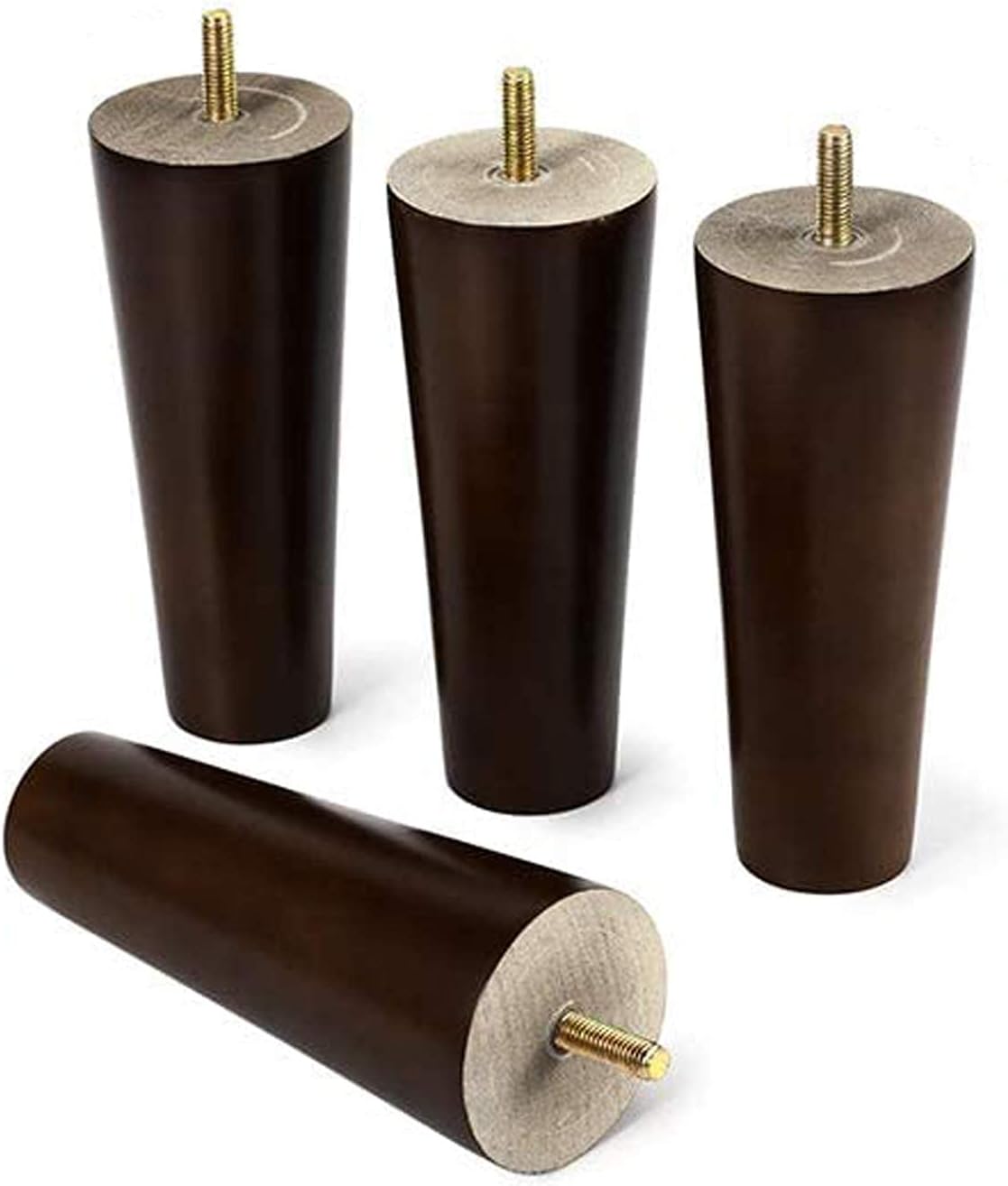PONNYC Solid Set of 4 Furniture Feet Wooden Table Legs