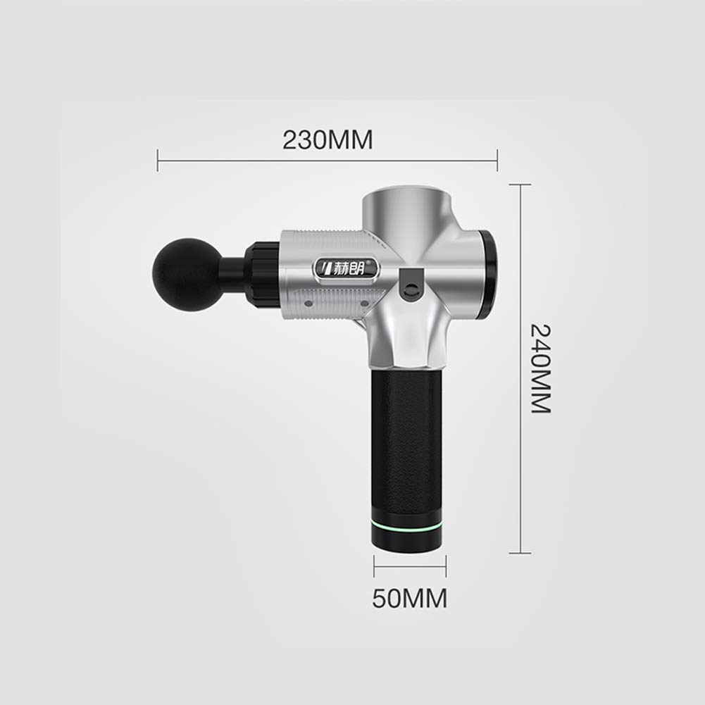 Pistola De Masaje Masajeador Muscular De Mano Ultra Silencioso 30 Velocidades 4 Cabezales Masajeador De Fascia Portátil De Tejido Profundo Con Pantalla Táctil HD Para Aliviar La Tensión Muscular