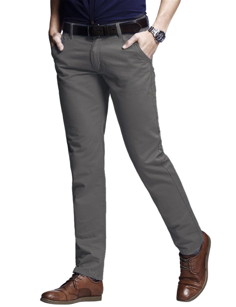 Match Men's Slim Fit Stretchy Casual Pants (38, 8103 Gray)