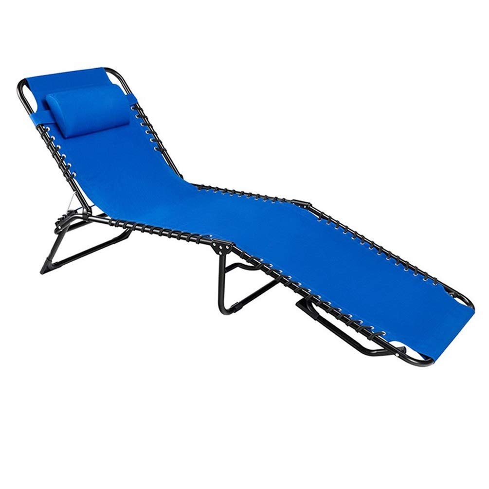 Buy Outdoor Folding Lounge Chairs Lazy Chair Cot Camping Adjustable Recliner Portable Home