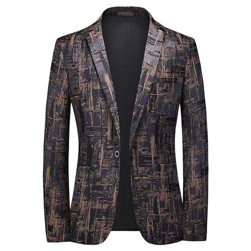 Men's Suit Jacket for Party Dinner 1 Button Slim Fit Notched Lapel Blazer Jackets Casual Business Sport Coat - Main Image