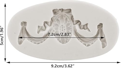 Miniatura 2 de Molde de silicona para fondant de encaje de estilo barroco, diseño de flor de filigrana esculpida en 3D, para decoración de pasteles, decoración de