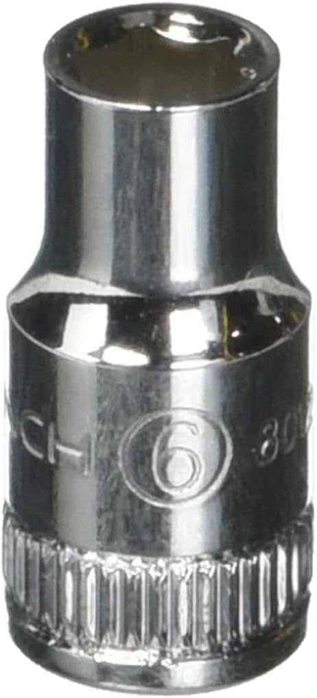 GEARWRENCH 1/4 Drive Standard Metric Socket 6mm, 6 Point - 80128